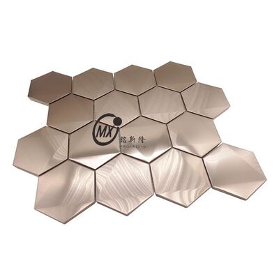 سعر جيد بلاط فسيفساء من الفولاذ المقاوم للصدأ المطلي بـ PVD الملون باللون الذهبي والذهبي الوردي والأسود الانترنت