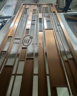 PVD Plating Titanium Stainless Steel Screen Partition with Mirror 8k Polish and Customizable Color Options