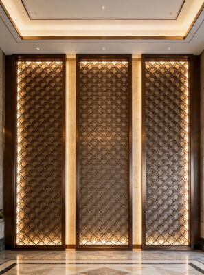 سعر جيد Chinese Zen Style Stainless Steel Meditation Space Divider الانترنت