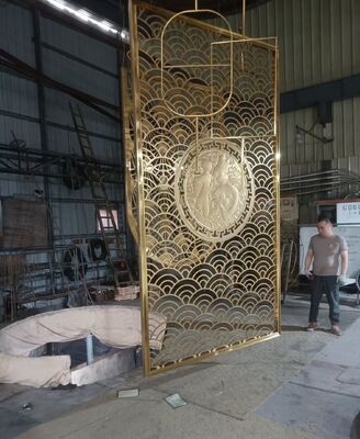 سعر جيد Asian Cultural Pattern Stainless Steel Decorative Screen الانترنت