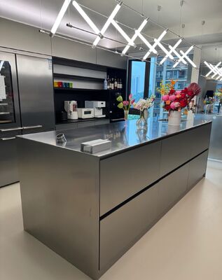 سعر جيد حوض مطبخ ستانلس ستيل مقاس 32 بوصة، مقاوم للخدش، بفتحة أمامية، بوعاء واحد، بتصميم مزرعة الانترنت