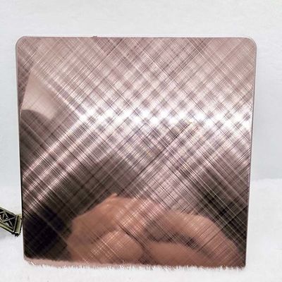 سعر جيد مرآة عبر شعري بني اللون ورقة الفولاذ المقاوم للصدأ الديكور Luxry الانترنت