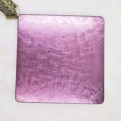 سعر جيد وارتفع الاهتزاز اللؤلؤ الأحمر ورقة الفولاذ المقاوم للصدأ الملونة المضادة للتآكل PVD BV الانترنت